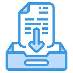 Download blue line icon