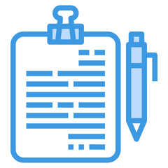 Edit File blue line icon