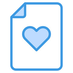 Favorite blue line icon