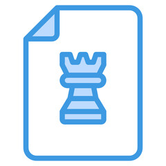 Strategy blue line icon