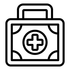 First aid kit icon. Outline First aid kit vector icon for web design isolated on white background