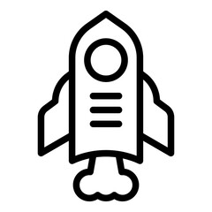 Rocket search engine icon. Outline Rocket search engine vector icon for web design isolated on white background