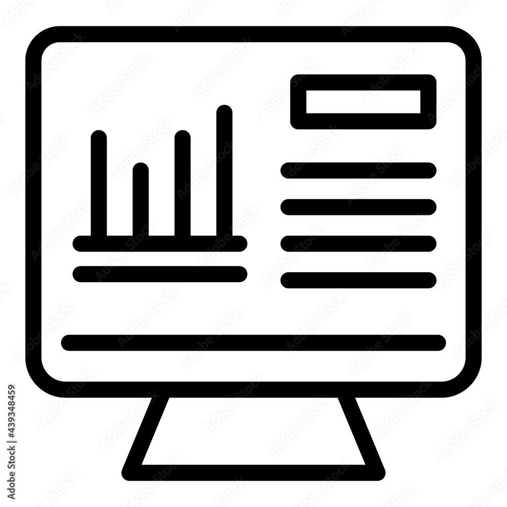 Poster computer search engine icon. outline computer search engine vector icon for web design isolated on w