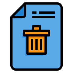Delete File line icon