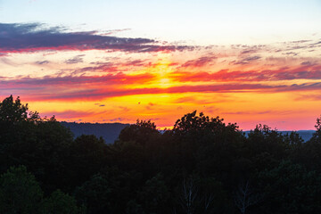 sunrise in the mountains