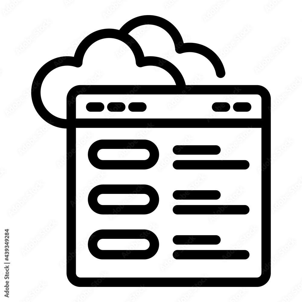 Poster page search engine icon. outline page search engine vector icon for web design isolated on white bac