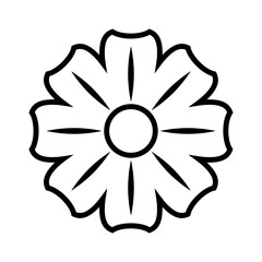 decor flower line icon