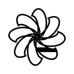 decorative flora line icon