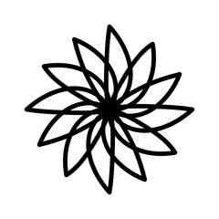 ornament flora line icon