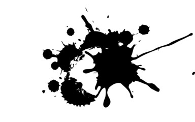 vector ink paint splash in black design illustration