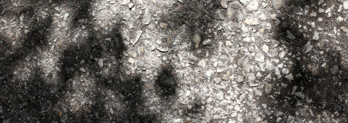 black and white shadow on the ground