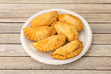 Typical Argentine empanadas stuffed with meat