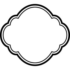 retro label line icon