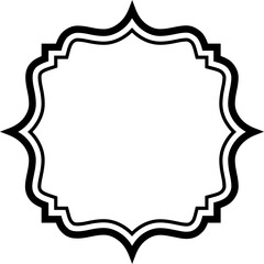 square vintage retro frame line icon