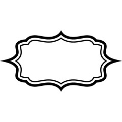 vintage style badge line icon