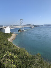 Fototapeta na wymiar 日本の有名な観光地　日本の海峡　日本の大きな橋