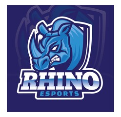 Rhino Esport Gaming Logo Design
