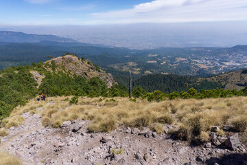 landscape with mountains and sky / vista desde las montañas; Parque Nacional Cumbres del Ajusco, México.