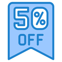 discount blue style icon