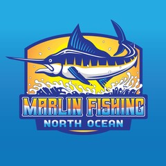 Marlin Fishing Logo Design