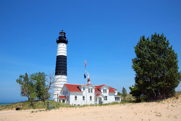 lighthouse on the coast of Michigan