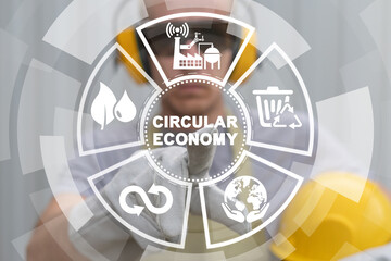 Industry concept of circular economy.