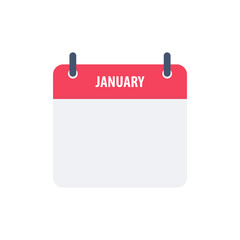 Calendar icon symbol january simple design