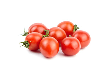 Red tomatoes isolated on white background