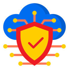 cloud computing flat style icon