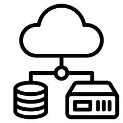 cloud computing outline style icon
