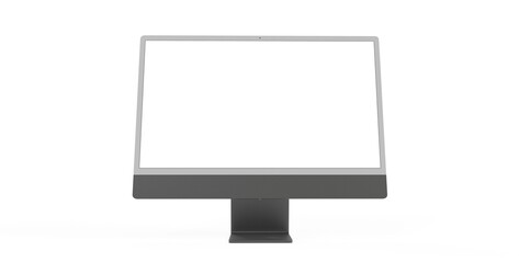 Copy of Realistic Computer, 3D Monitor, in Imac style isolated. dark grey black