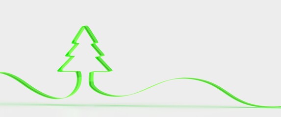 merry christmas card modern 3d minimal digital.