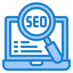 seo blue style icon