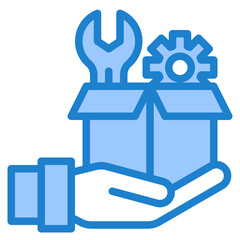 Obraz premium setting blue style icon