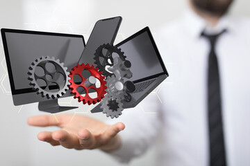 computer digital binary online in 3d