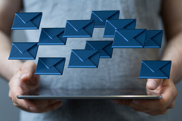 email marketing concept, send e-mail or newsletter.