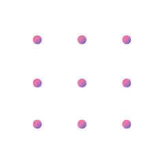 Abstract dot shape squared gradient neon. Frame, Element for design, web design, logo. Vector isolated.
