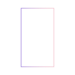 Frame rectangular shape line gradient neon. Frame, Element for design, web design, logo. Vector isolated.