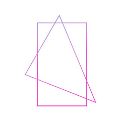 Frame rectangular shape line gradient neon. Frame, Element for design, web design, logo. Vector isolated.