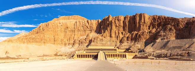 Mortuary Temple of Hatshepsut main view, Luxor, Upper Egypt