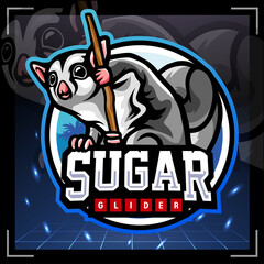 Sugar glider mascot. esport logo design