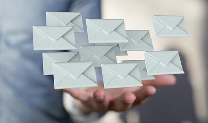 Network Communications with email symbol.