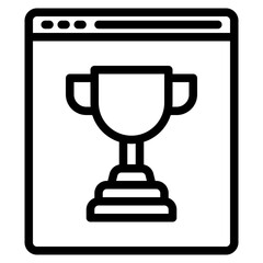 trophy outline style icon
