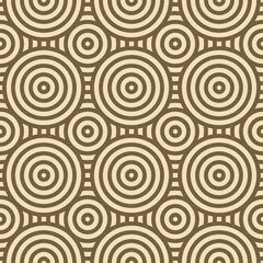 Vintage circle line seamless pattern