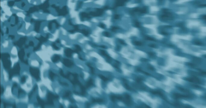 Animated digital stained camouflage pattern background in blue.