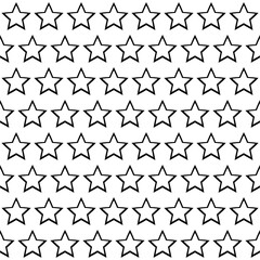 Empty stars and white background. Vector seamless and repeated stars wallpaper. White stars and same background.
