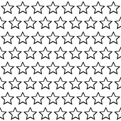 Empty stars and white background. Vector seamless and repeated stars wallpaper. White stars and same background.