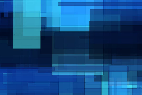 Abstract blue rectangular geometric modern background. 