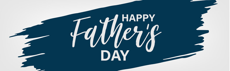 Happy Fathers Day. Simple holiday banner background with lettering. Vector illustration.