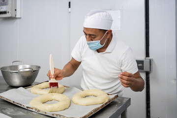 Bread Factory Preparing Christmas Bakery